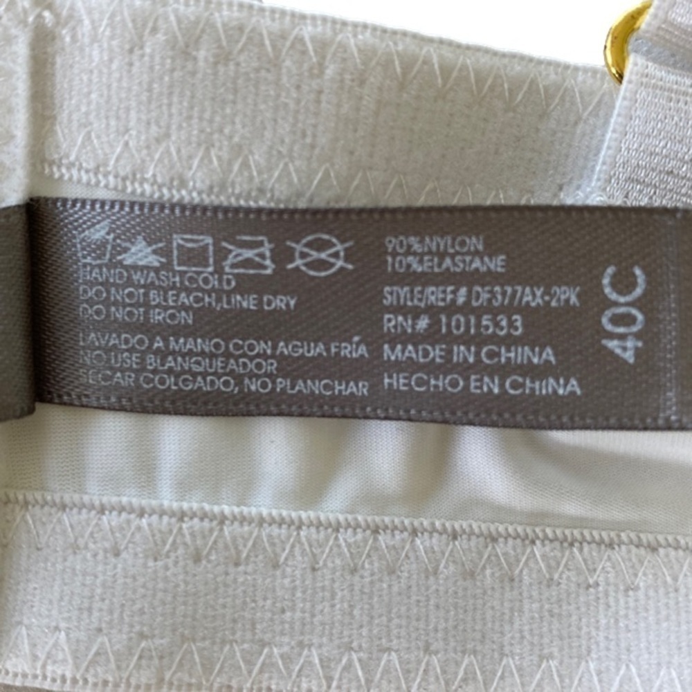 Daisy Fuentes Push-up Bra White Women’s Size 40C - Picture 4 of 4